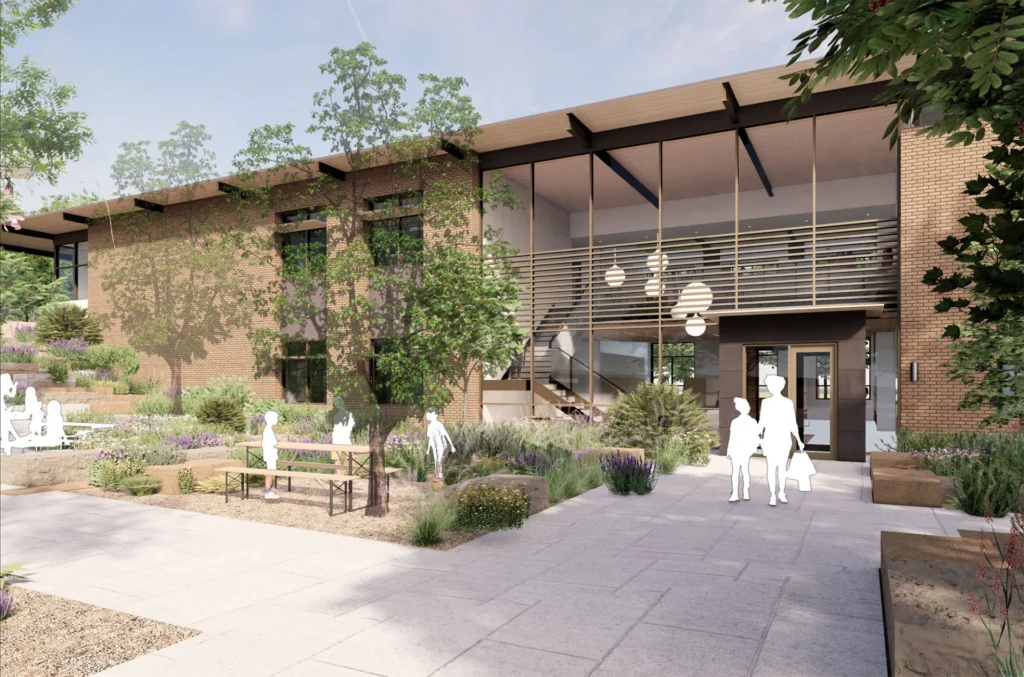 Rendering of the new Middle School building.