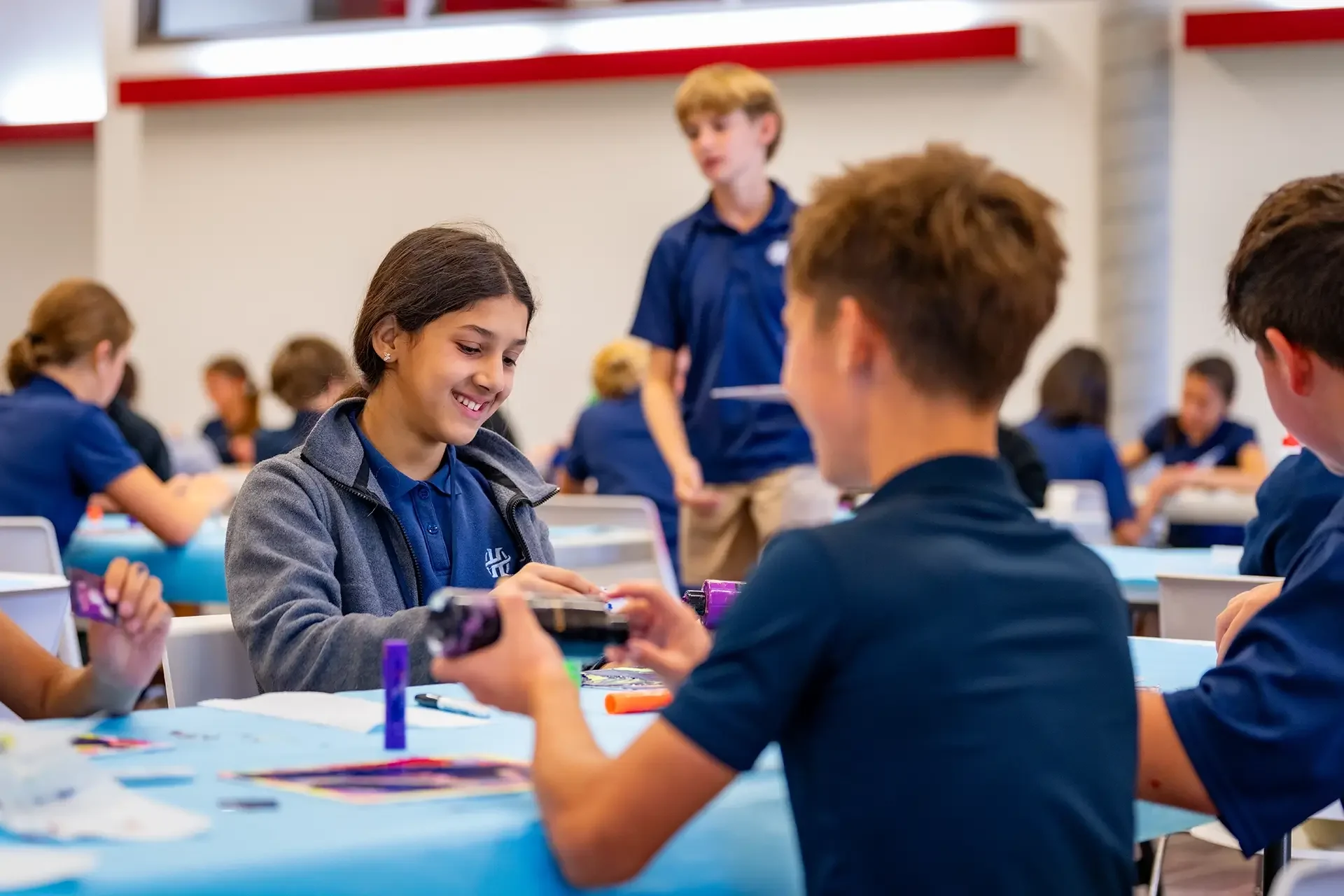 Middle School students during their Artworks project