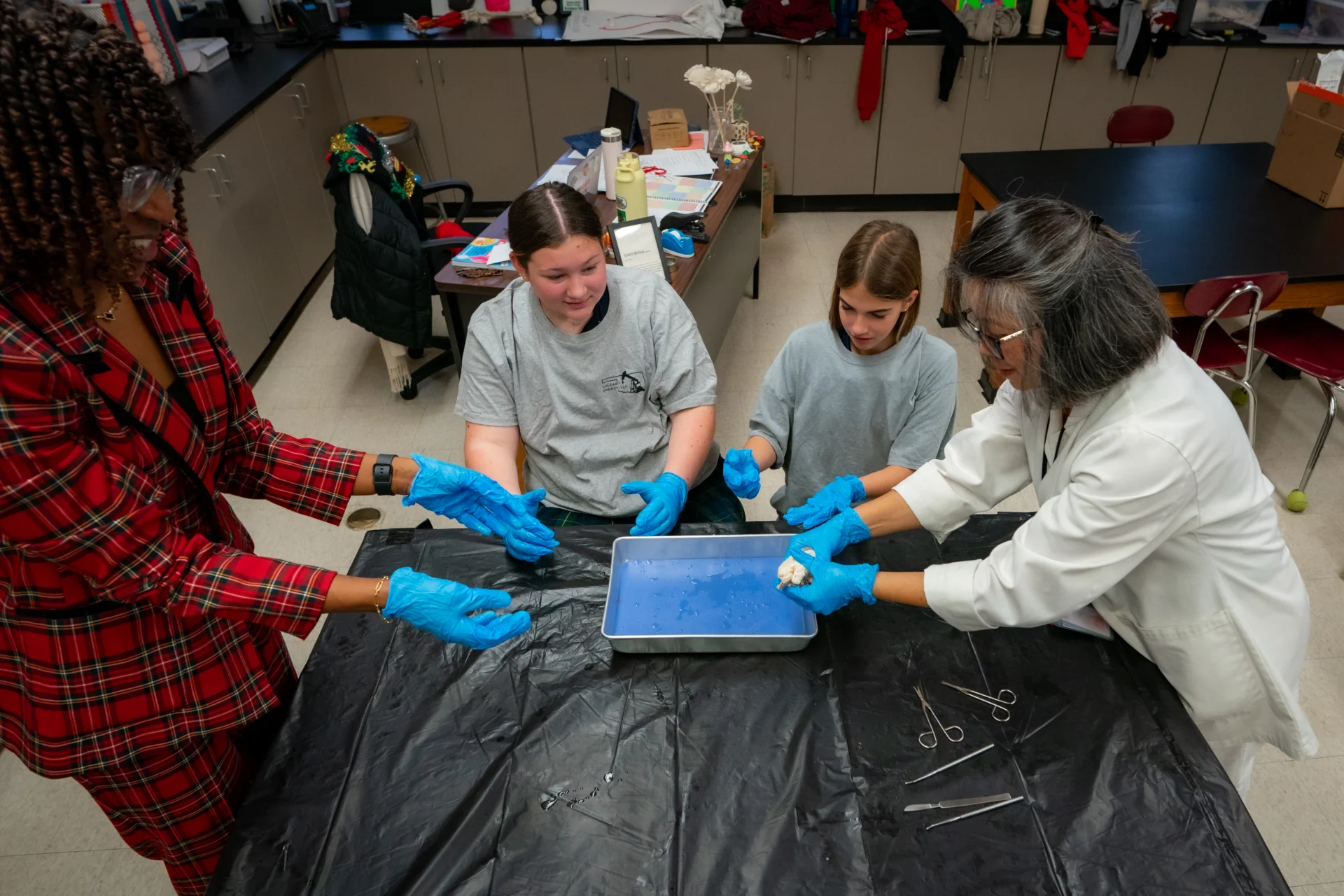 Middle School- 7th Grade Sheep's heart dissection-14