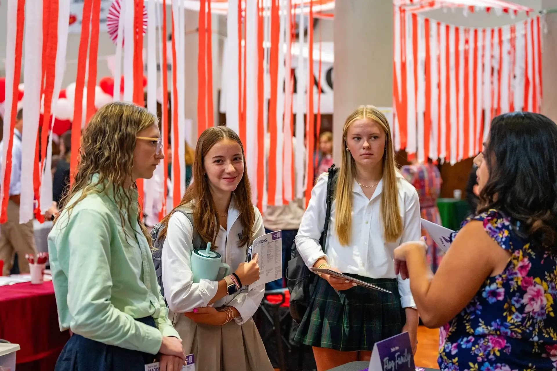 Upper School students in the commons during the College Fair.