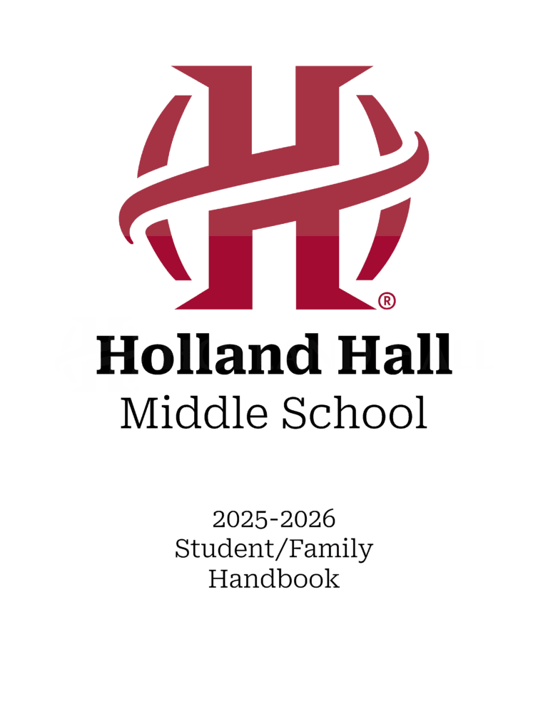 Preview image of the document: Holland Hall Middle School Handbook