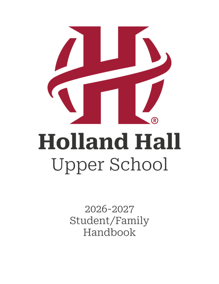 Preview image of the document: Holland Hall Upper School Handbook