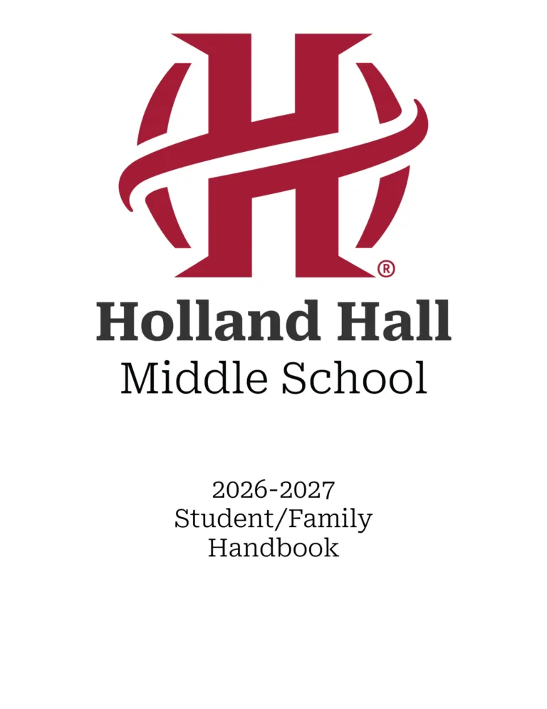 Preview image of the document: Holland Hall Middle School Handbook